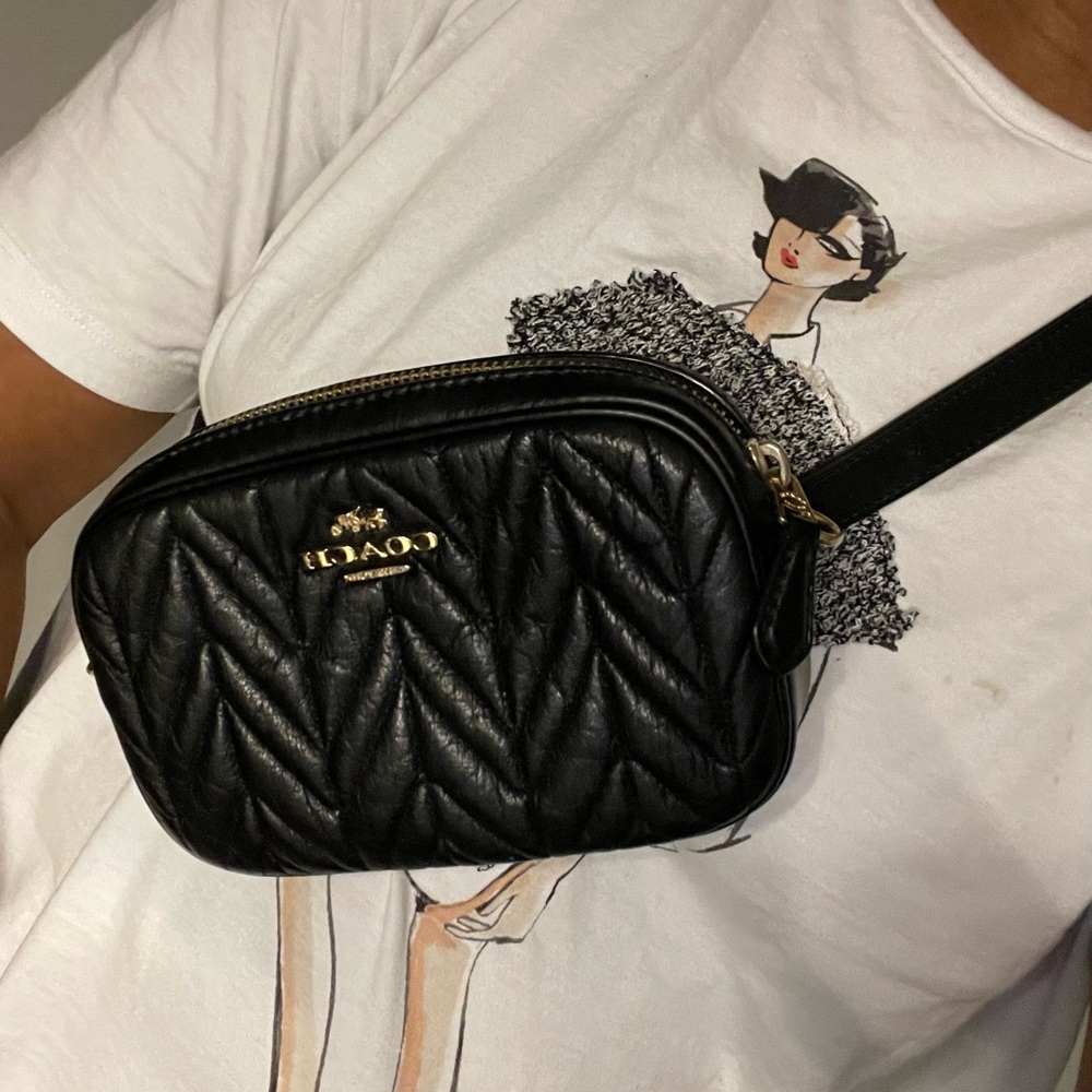 Coach Black Quilted Women's Belt Bag - Picture 12 of 12